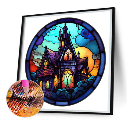 Halloween Glass Painting - Full Round Drill Diamond Painting 30*30CM