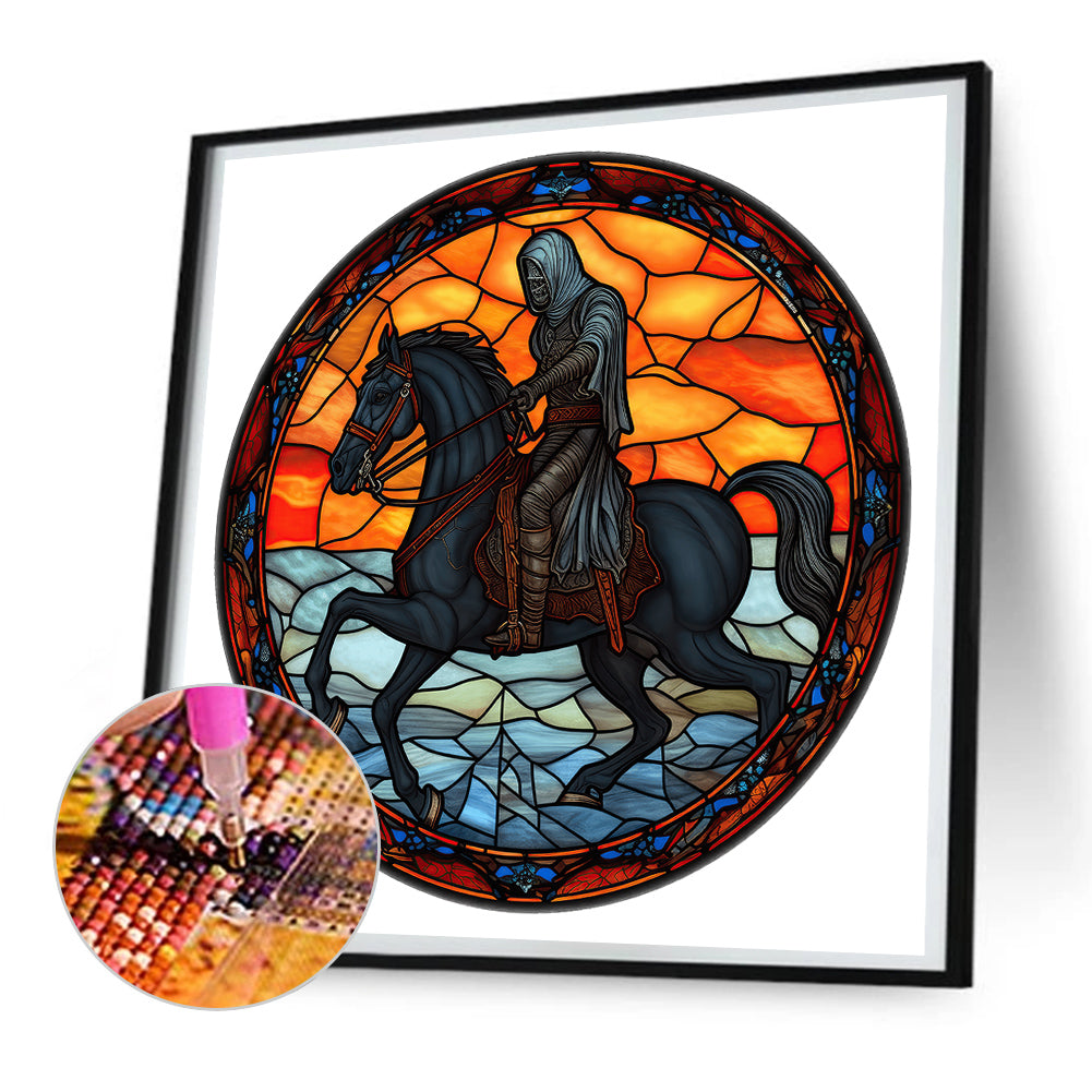 Halloween Glass Painting - Full Round Drill Diamond Painting 30*30CM