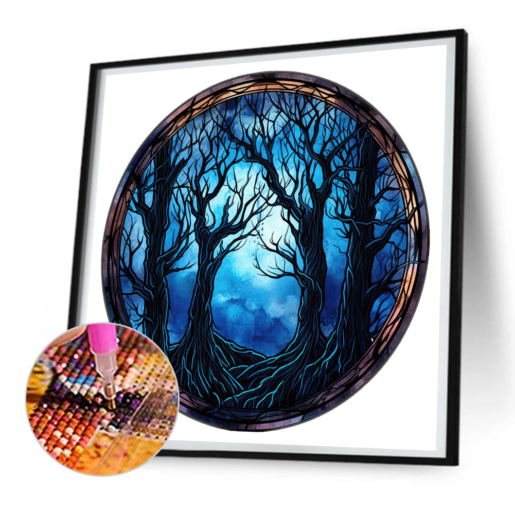 Halloween Glass Painting - Full Round Drill Diamond Painting 30*30CM