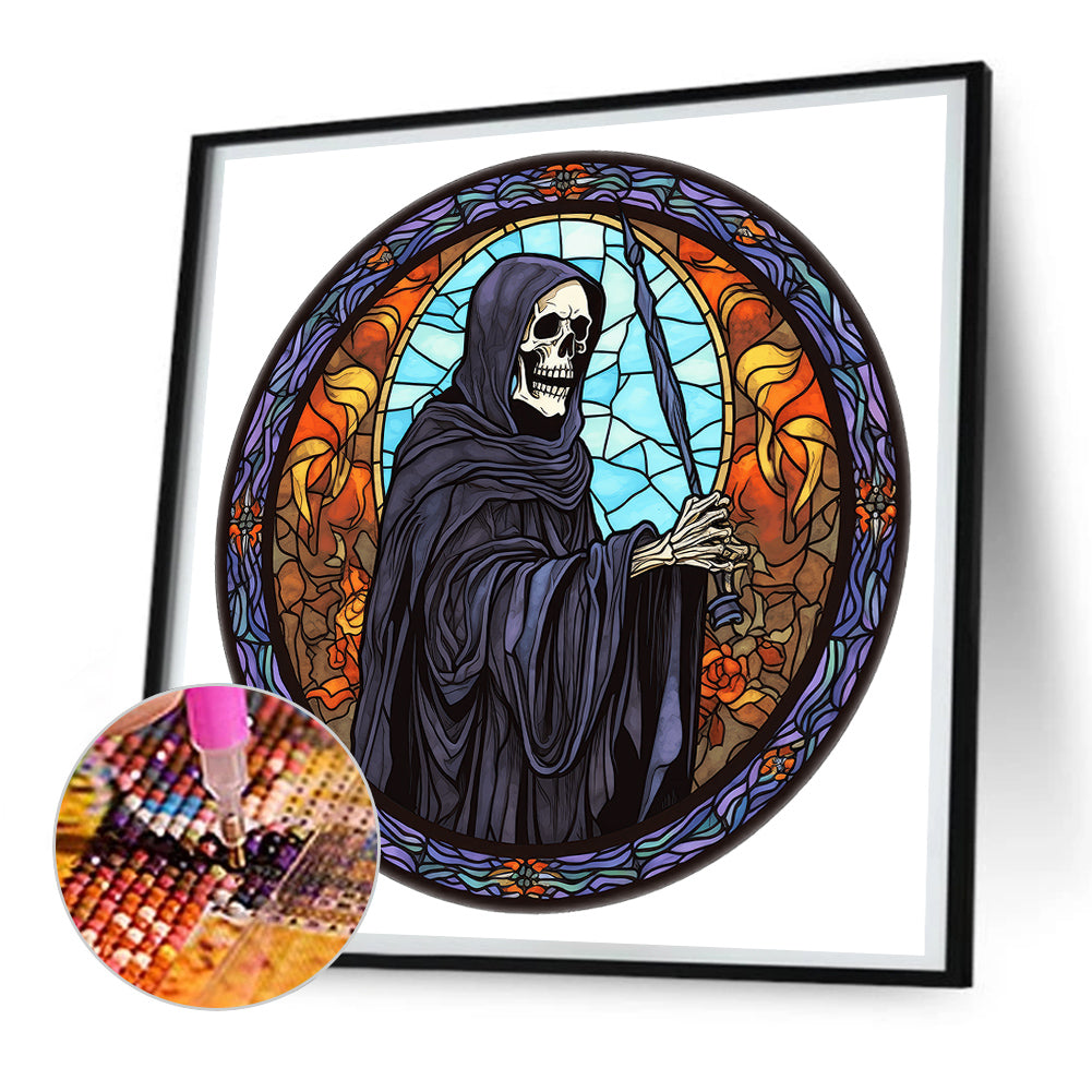 Halloween Glass Painting - Full Round Drill Diamond Painting 30*30CM