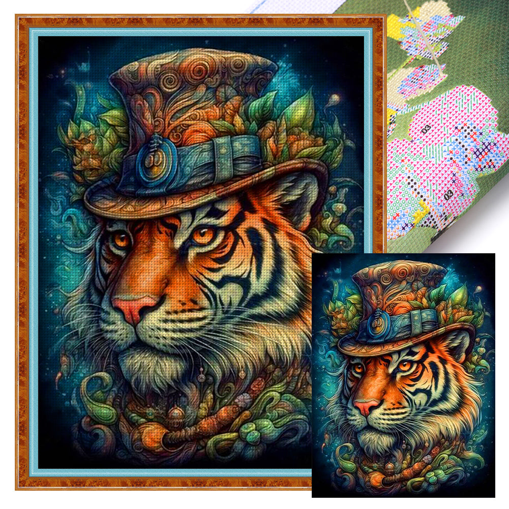 Tiger - 11CT Stamped Cross Stitch 40*55CM