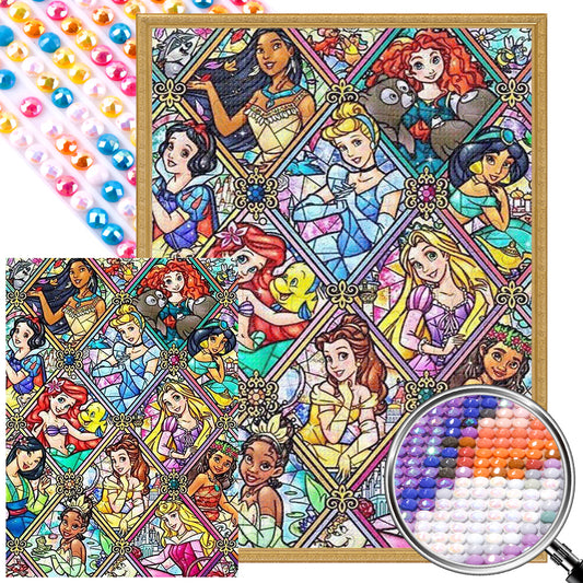 Disney Princess - AB Round Drill Diamond Painting 40*55CM