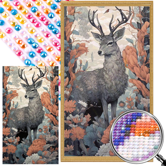 Deer - AB Round Drill Diamond Painting 40*70CM