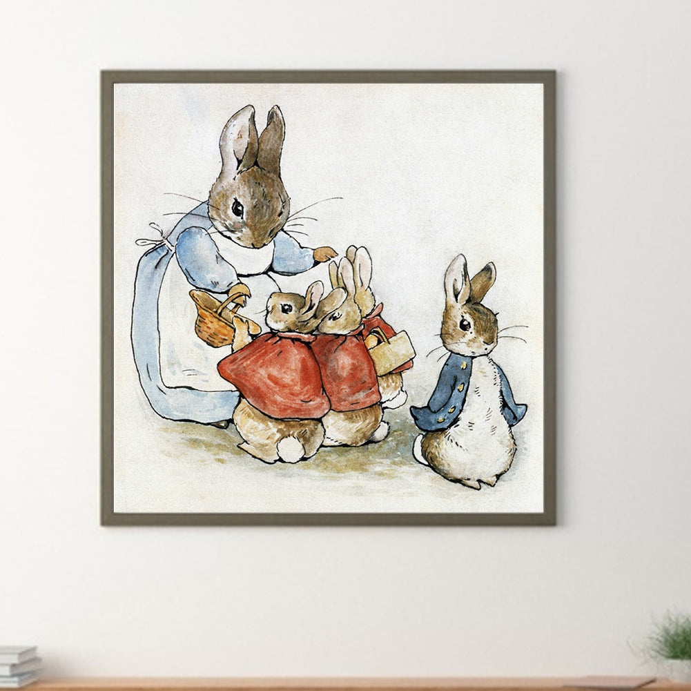 Rabbit - Full Round Drill Diamond Painting 30*30CM