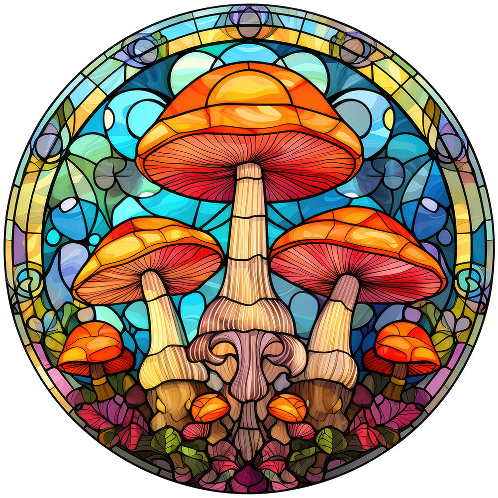 Mushroom Glass Painting - Full Round Drill Diamond Painting 30*30CM