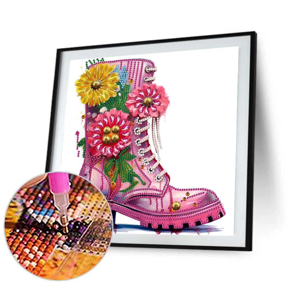 Boots Bouquet - Special Shaped Drill Diamond Painting 30*30CM