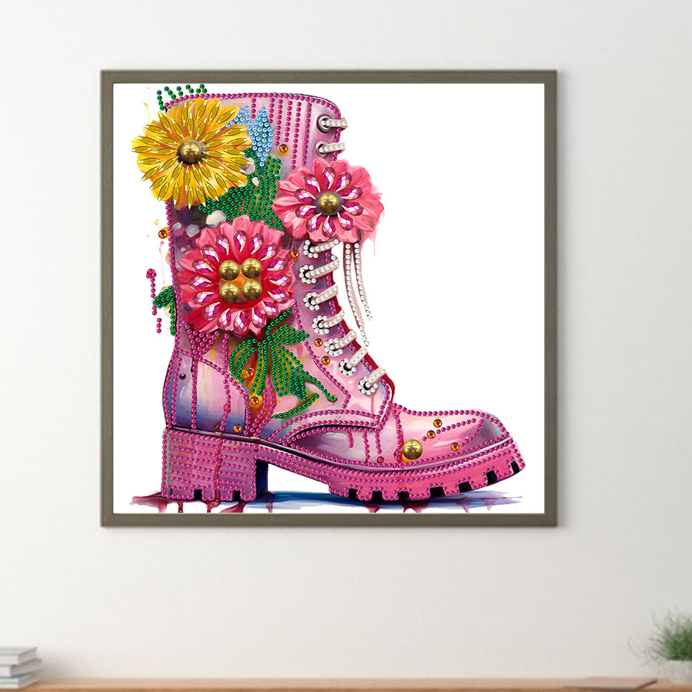 Boots Bouquet - Special Shaped Drill Diamond Painting 30*30CM