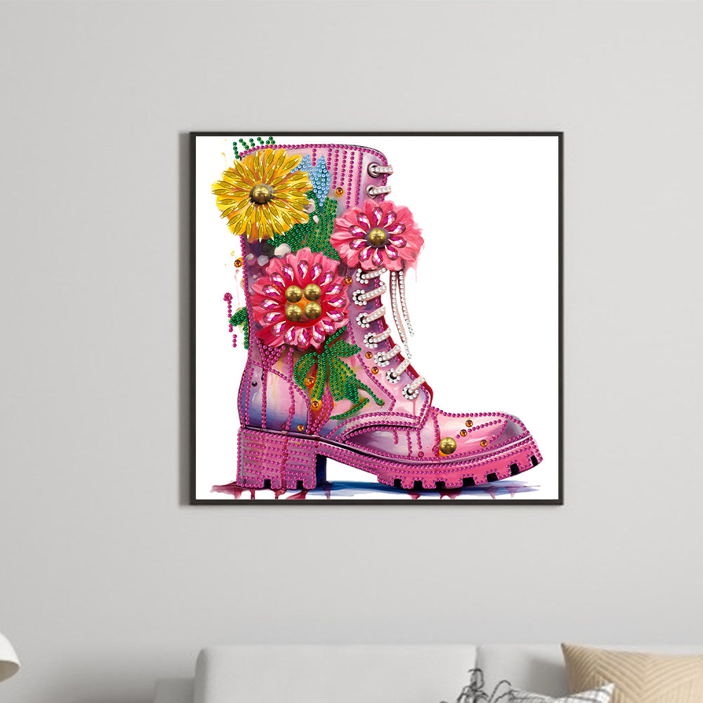Boots Bouquet - Special Shaped Drill Diamond Painting 30*30CM