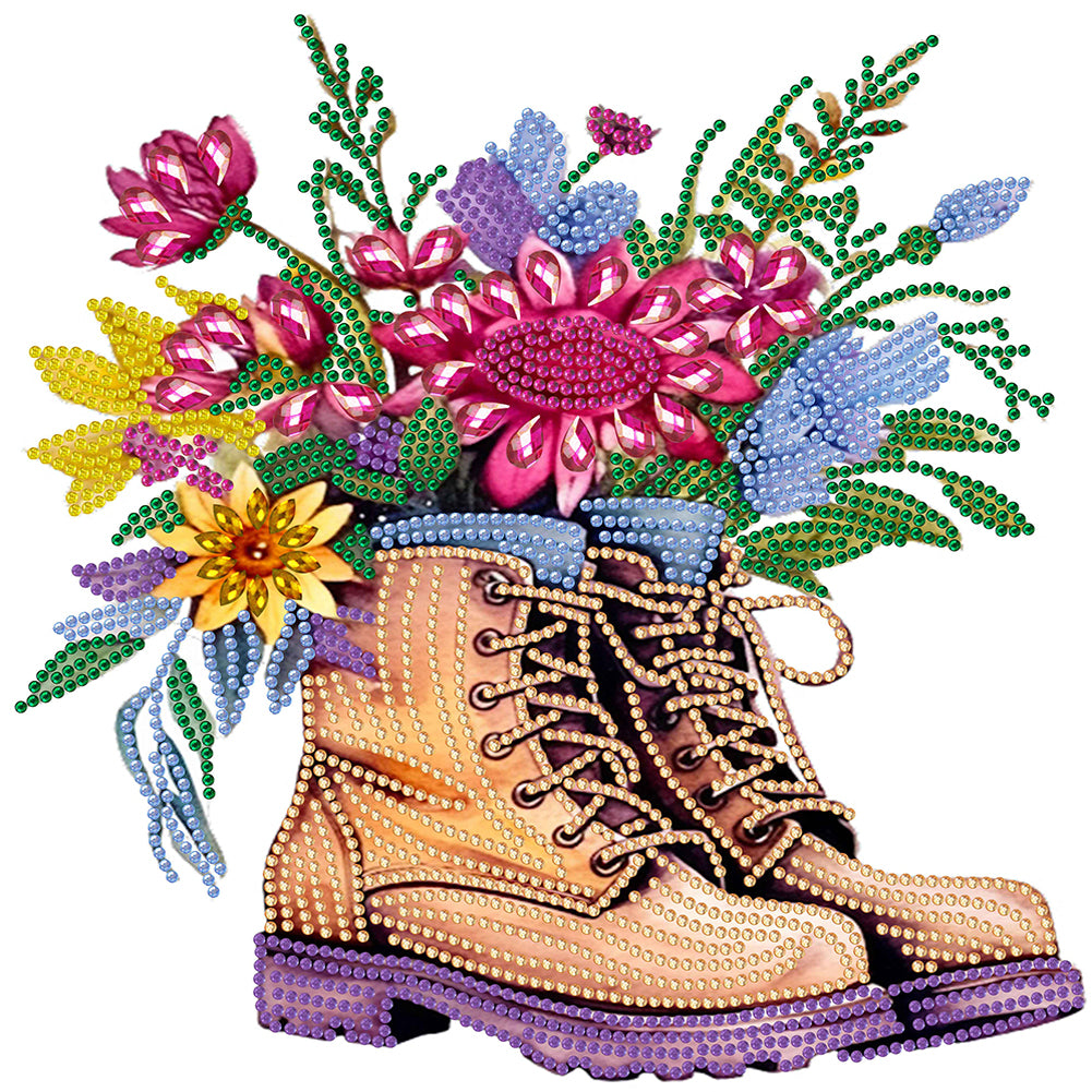 Boots Bouquet - Special Shaped Drill Diamond Painting 30*30CM