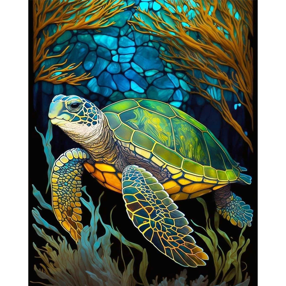 Sea Life - Sea Turtle - 14CT Stamped Cross Stitch 45*55CM