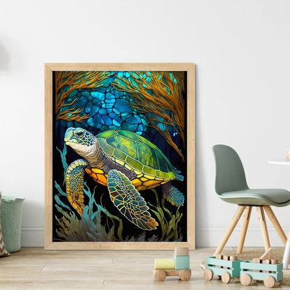 Sea Life - Sea Turtle - 14CT Stamped Cross Stitch 45*55CM