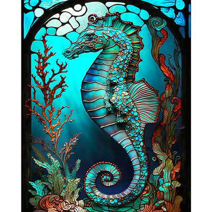 Marine Life-Seahorse - 14CT Stamped Cross Stitch 45*55CM