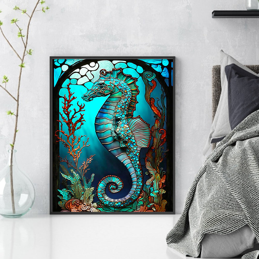 Marine Life-Seahorse - 14CT Stamped Cross Stitch 45*55CM