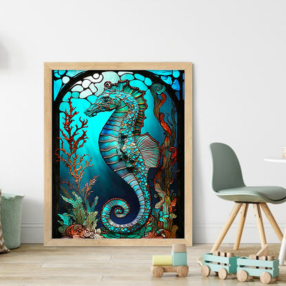 Marine Life-Seahorse - 14CT Stamped Cross Stitch 45*55CM