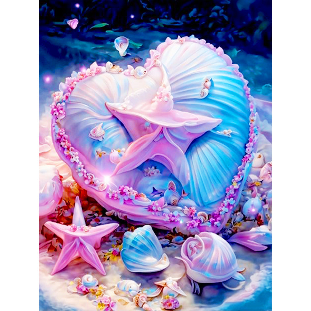 Dreamy Pink Shell - Full Round Drill Diamond Painting 30*40CM