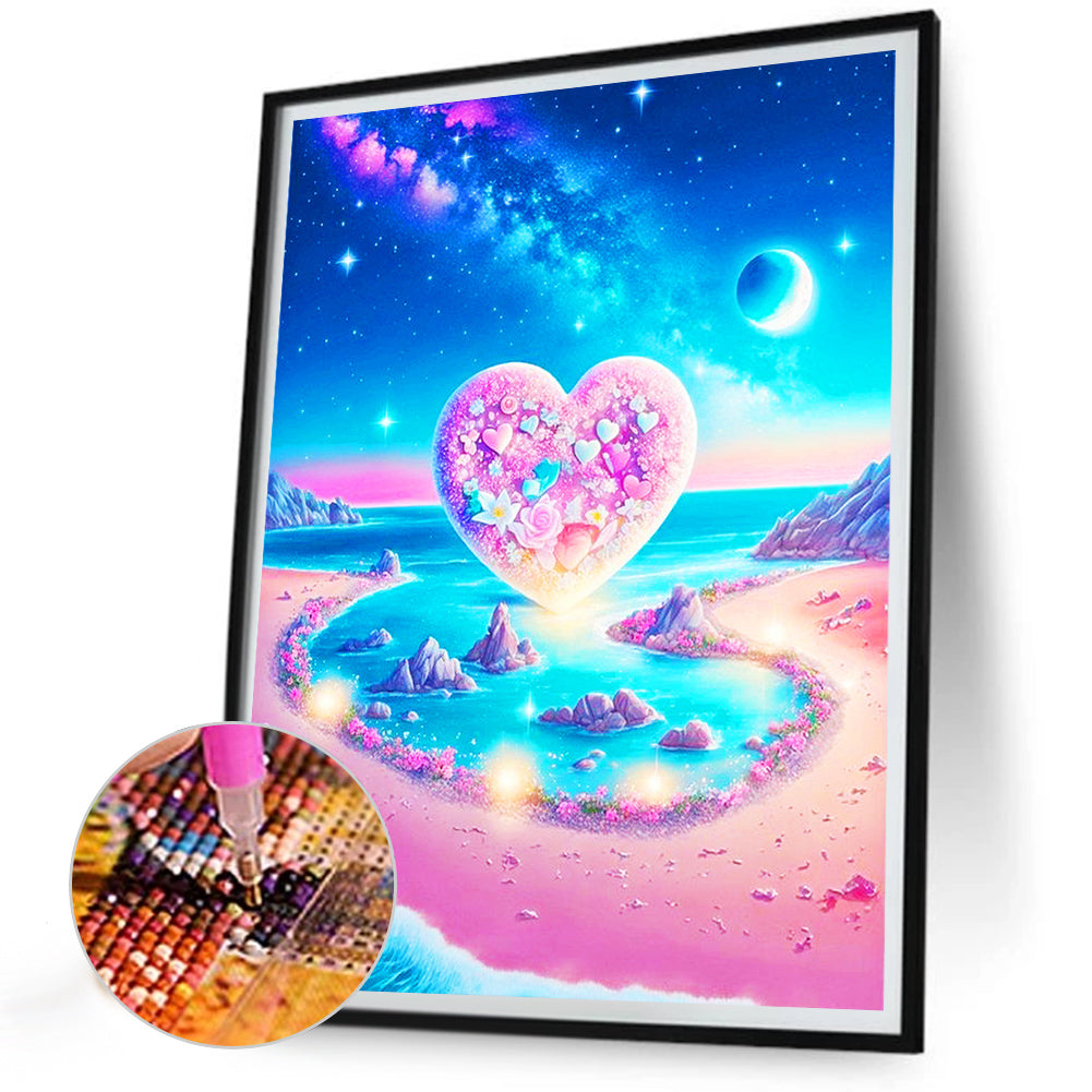 Dream Beach Love - Full Round Drill Diamond Painting 30*40CM