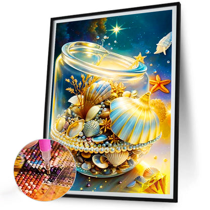 Dreamy Yellow Shell - Full Round Drill Diamond Painting 30*40CM