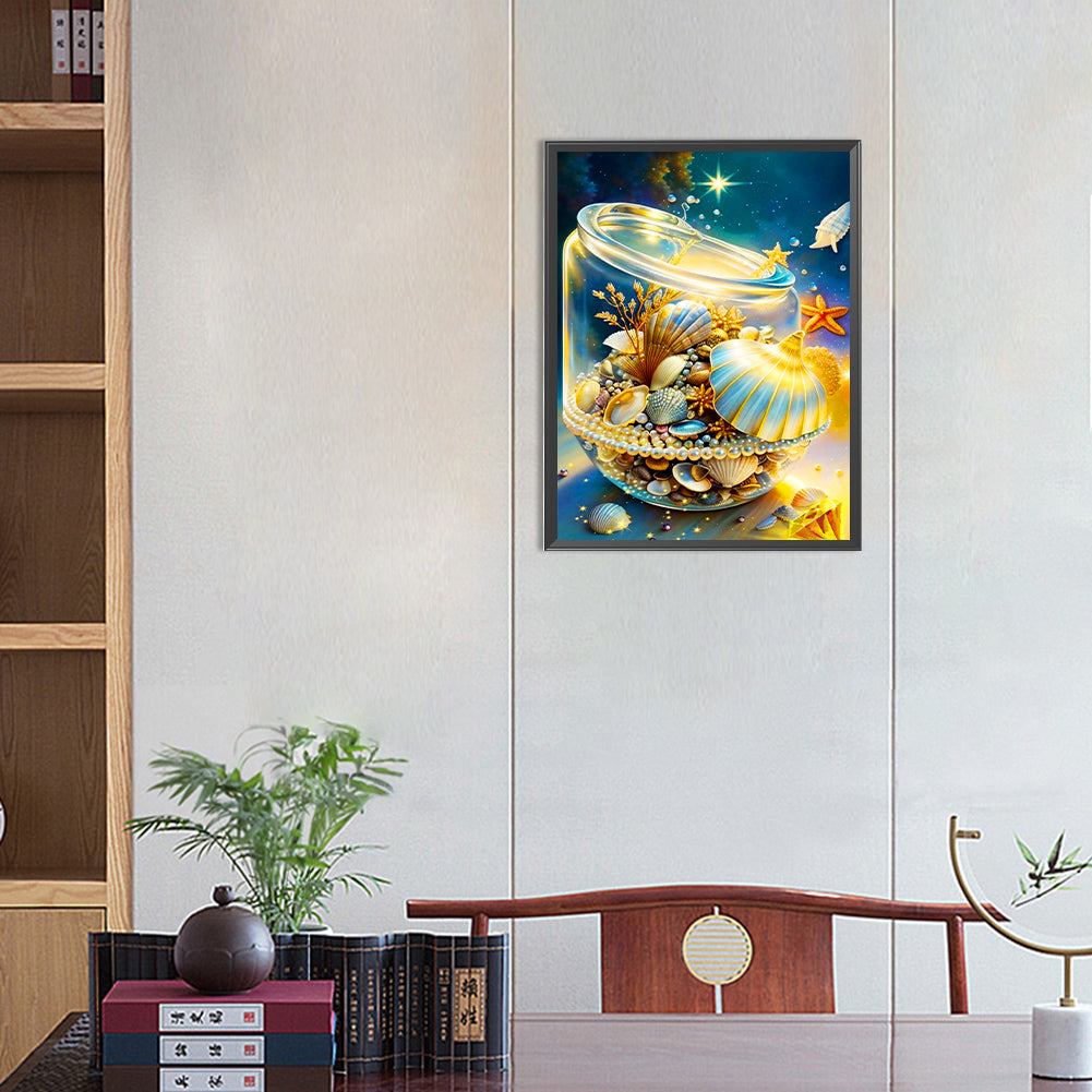 Dreamy Yellow Shell - Full Round Drill Diamond Painting 30*40CM