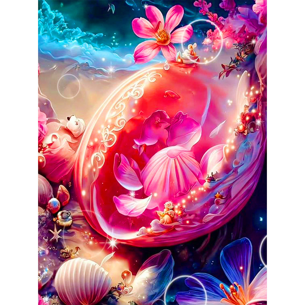 Dream Pink Half Shell - Full Round Drill Diamond Painting 30*40CM