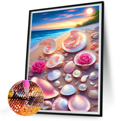 Dream Beach Shells - Full Round Drill Diamond Painting 30*40CM