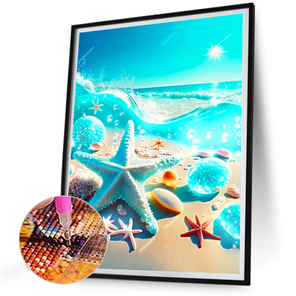 Dream Beach Starfish - Full Round Drill Diamond Painting 30*40CM