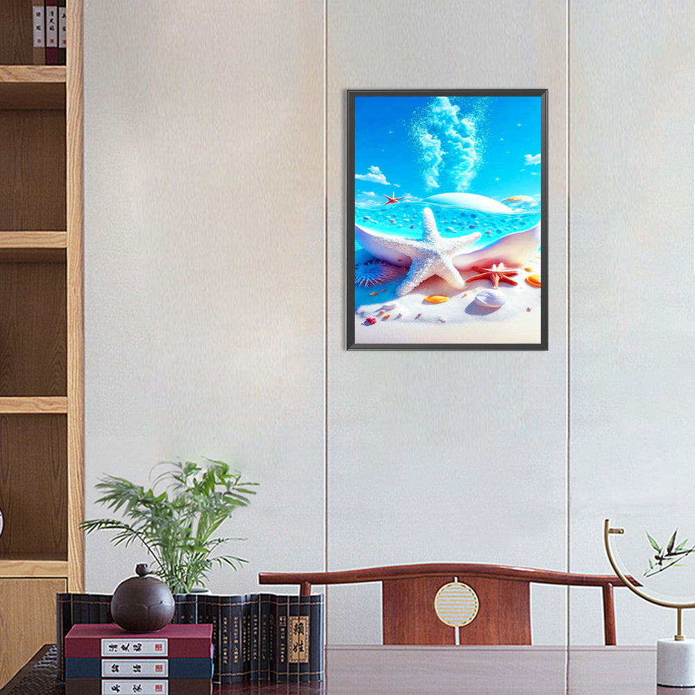 Dream Starfish Beach - Full Round Drill Diamond Painting 30*40CM