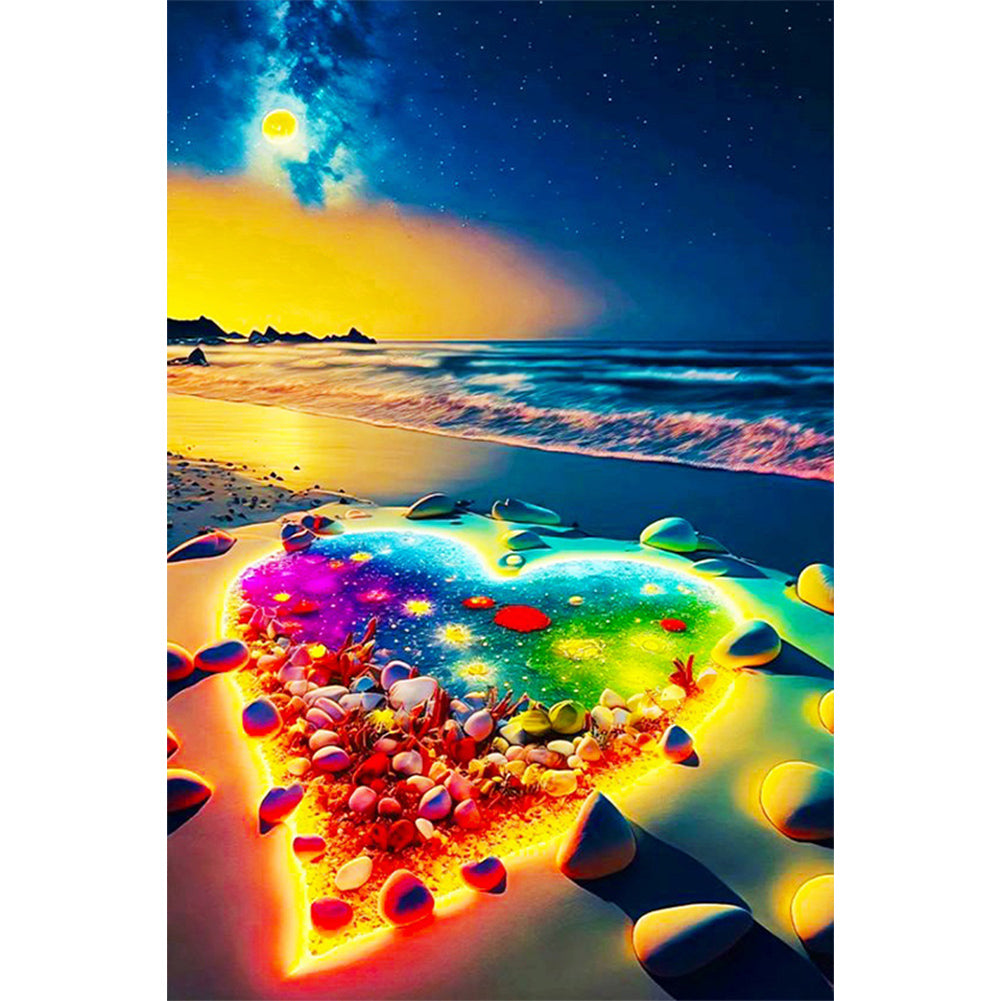 Romantic Colorful Love - Full Round Drill Diamond Painting 40*60CM
