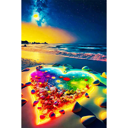 Romantic Colorful Love - Full Round Drill Diamond Painting 40*60CM