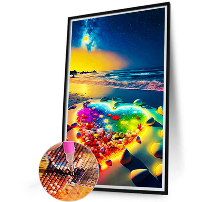 Romantic Colorful Love - Full Round Drill Diamond Painting 40*60CM
