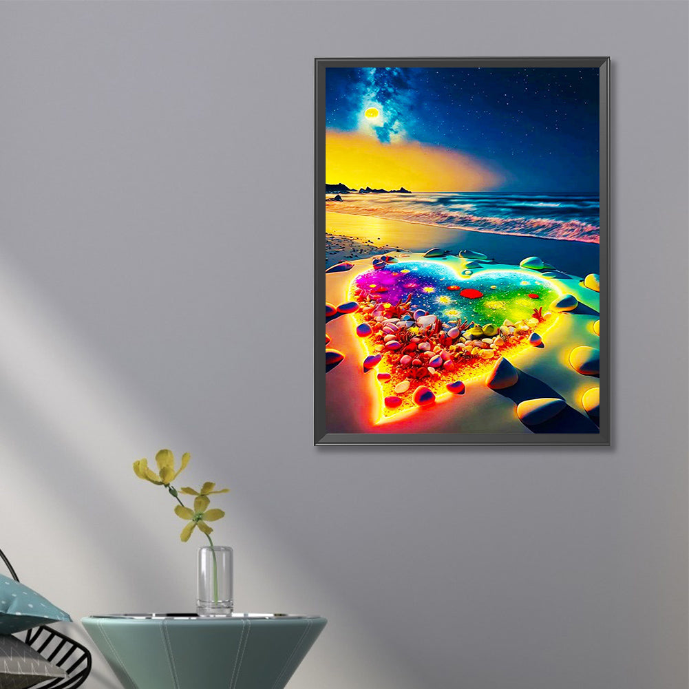 Romantic Colorful Love - Full Round Drill Diamond Painting 40*60CM