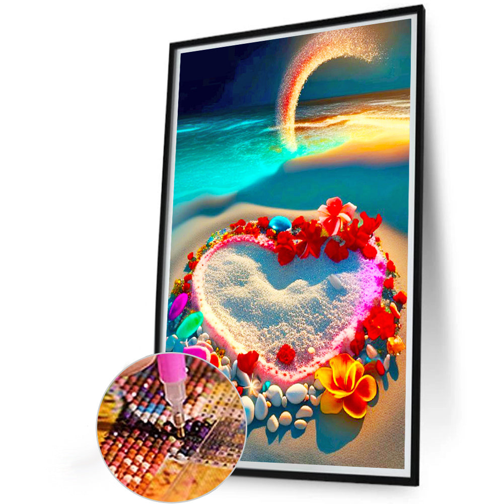 Romantic Beach Love - Full Round Drill Diamond Painting 40*60CM