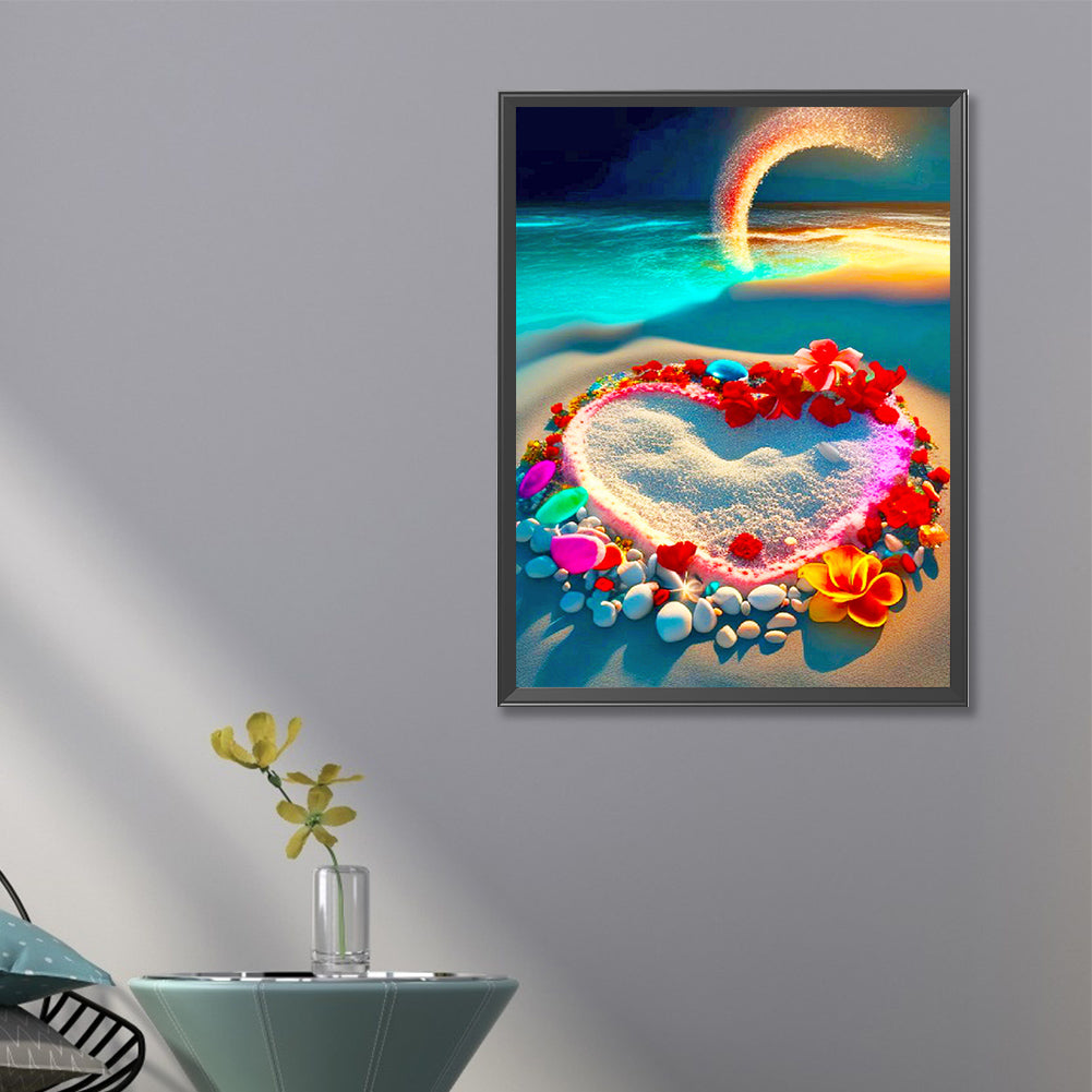 Romantic Beach Love - Full Round Drill Diamond Painting 40*60CM