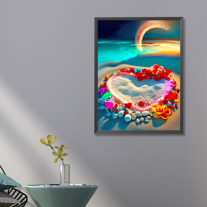 Romantic Beach Love - Full Round Drill Diamond Painting 40*60CM