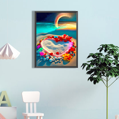 Romantic Beach Love - Full Round Drill Diamond Painting 40*60CM