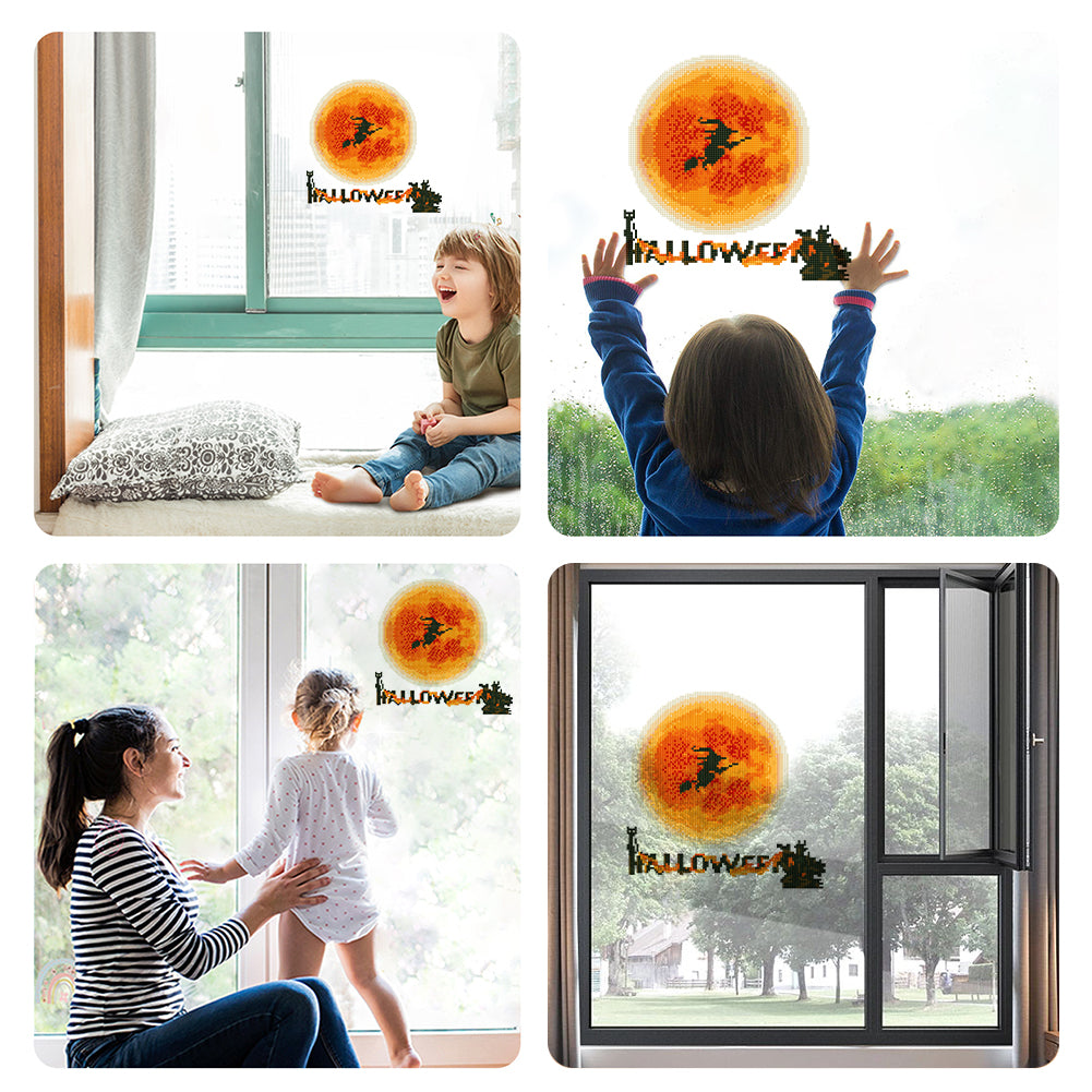 DIY Child Stickers Toy Creative Diamond Stickers Halloween Element Gift for Kids