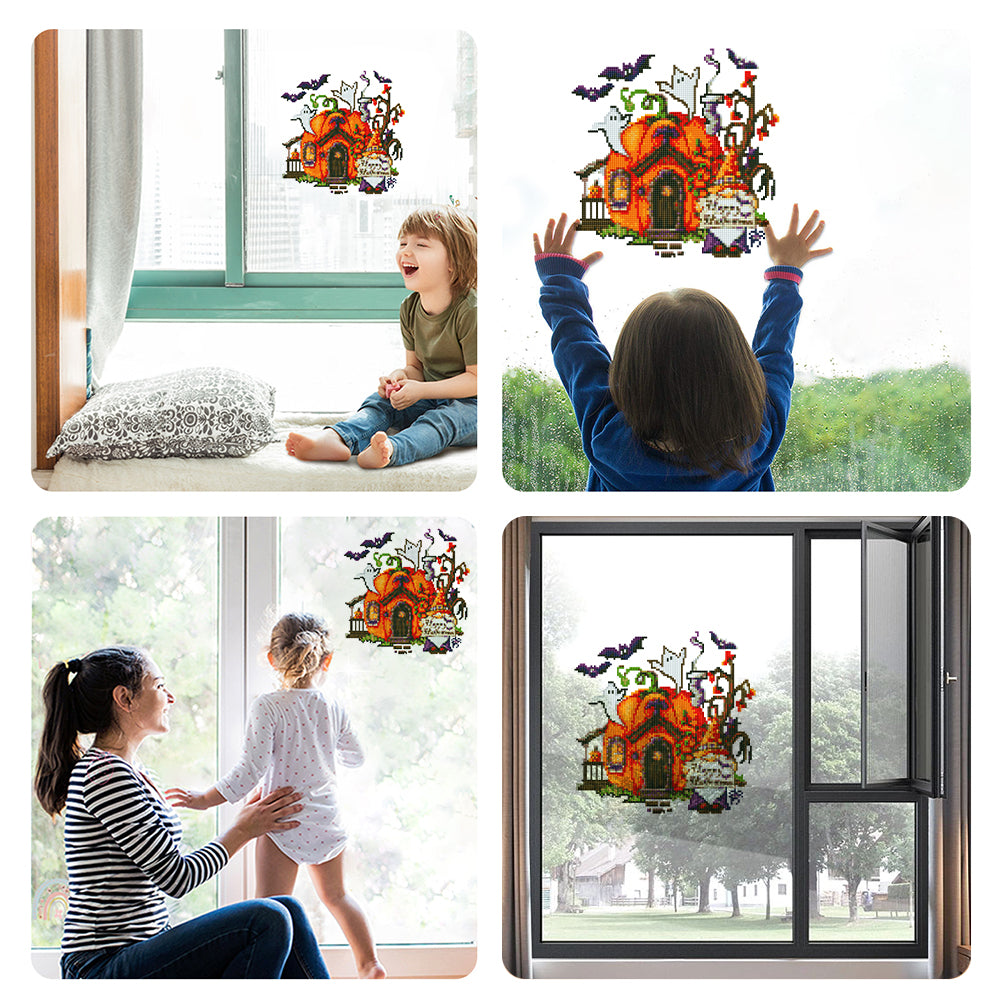 DIY Child Stickers Toy Creative Diamond Stickers Halloween Element Gift for Kids