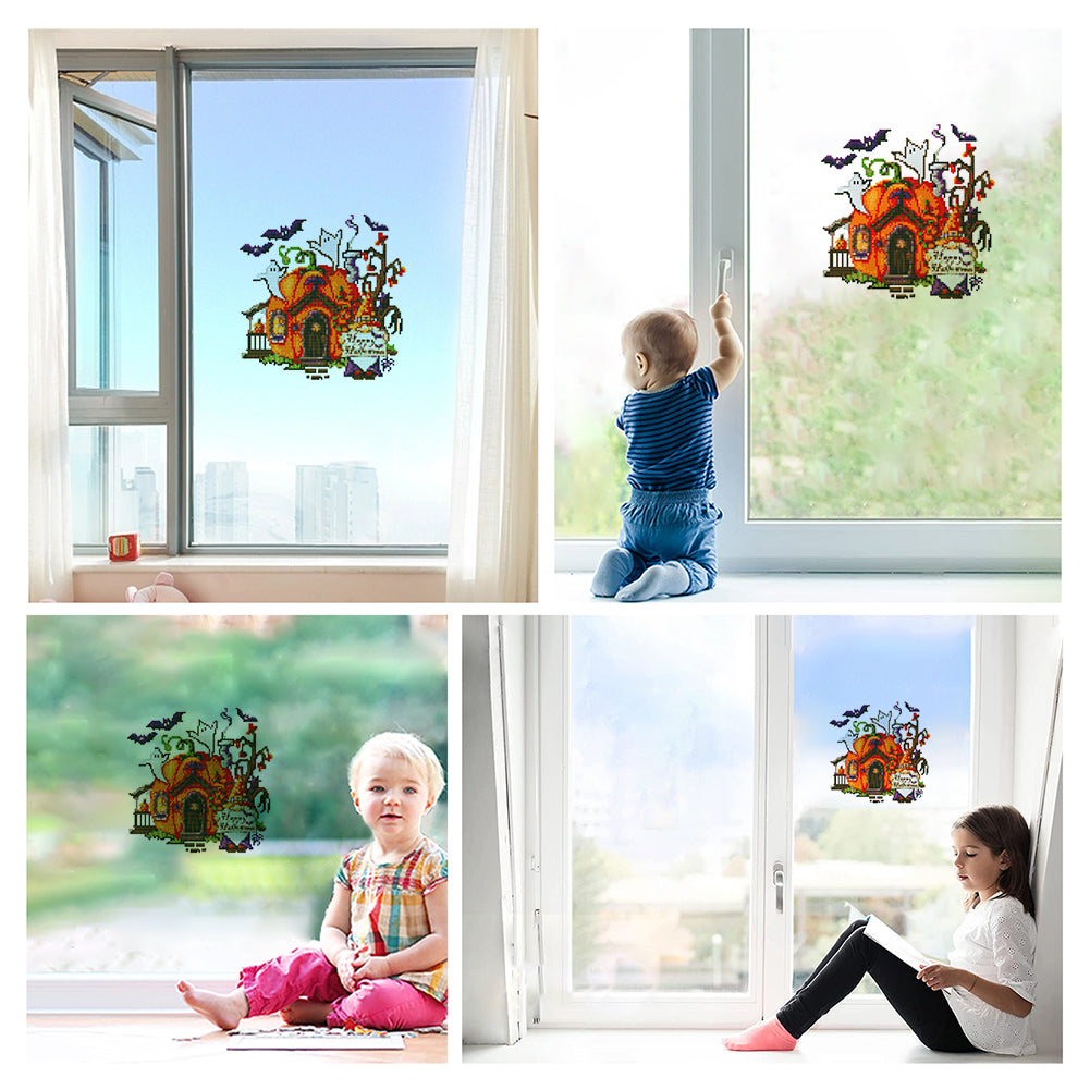 DIY Child Stickers Toy Creative Diamond Stickers Halloween Element Gift for Kids
