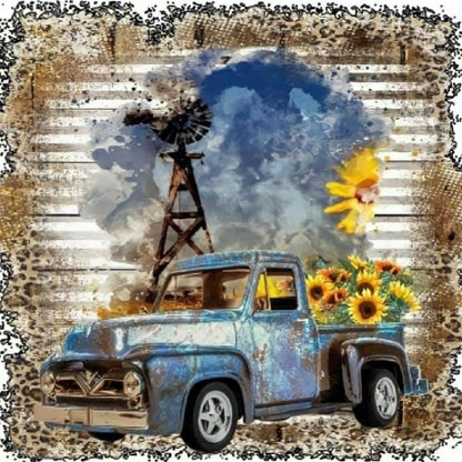 Old Car - Full Round Drill Diamond Painting 30*30CM