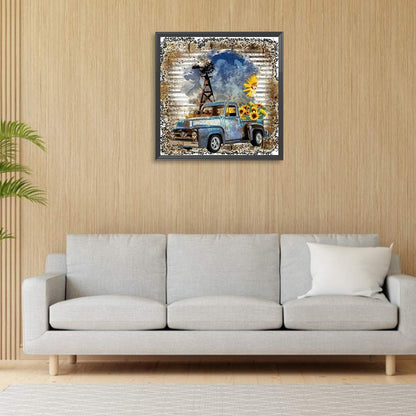 Old Car - Full Round Drill Diamond Painting 30*30CM