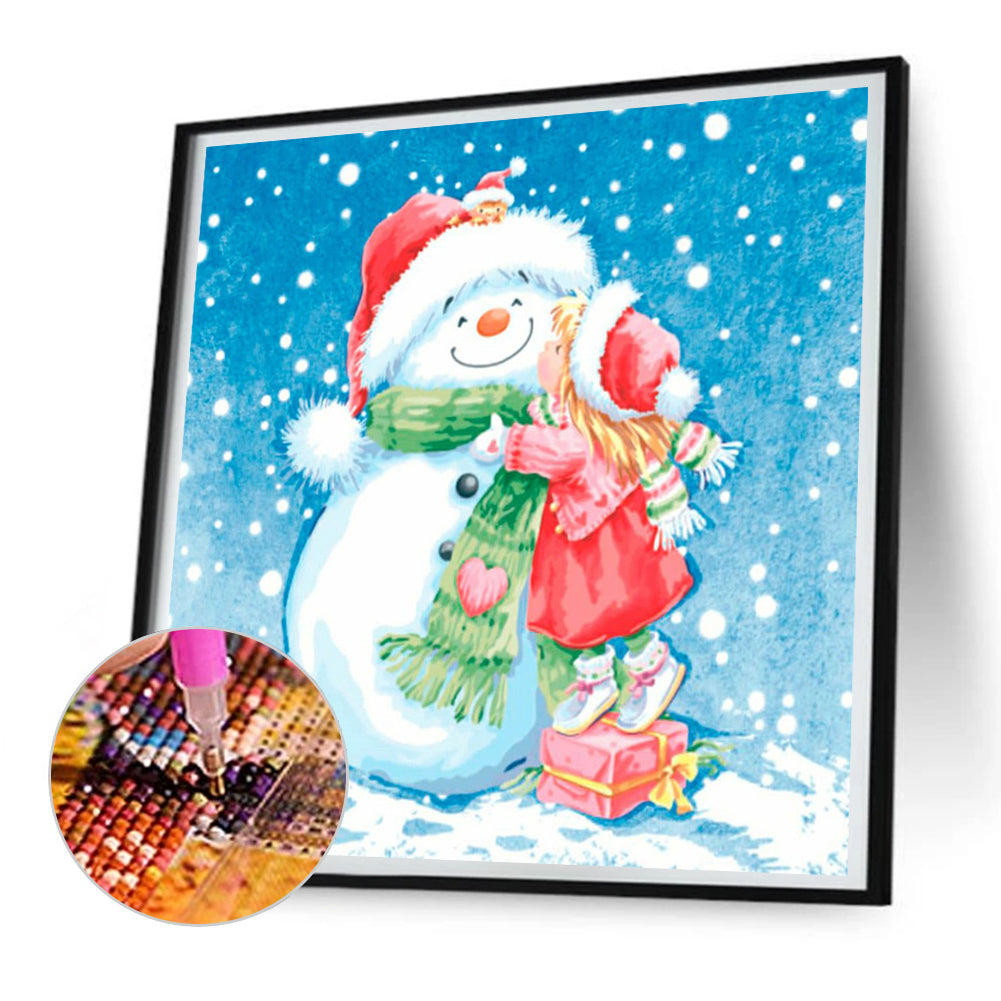 Snowman - Full Round Drill Diamond Painting 30*30CM