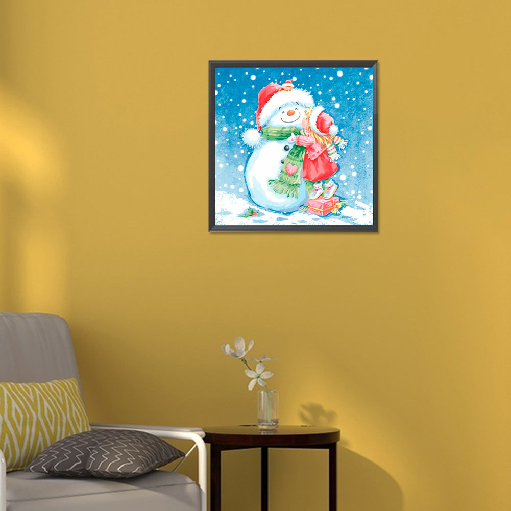 Snowman - Full Round Drill Diamond Painting 30*30CM