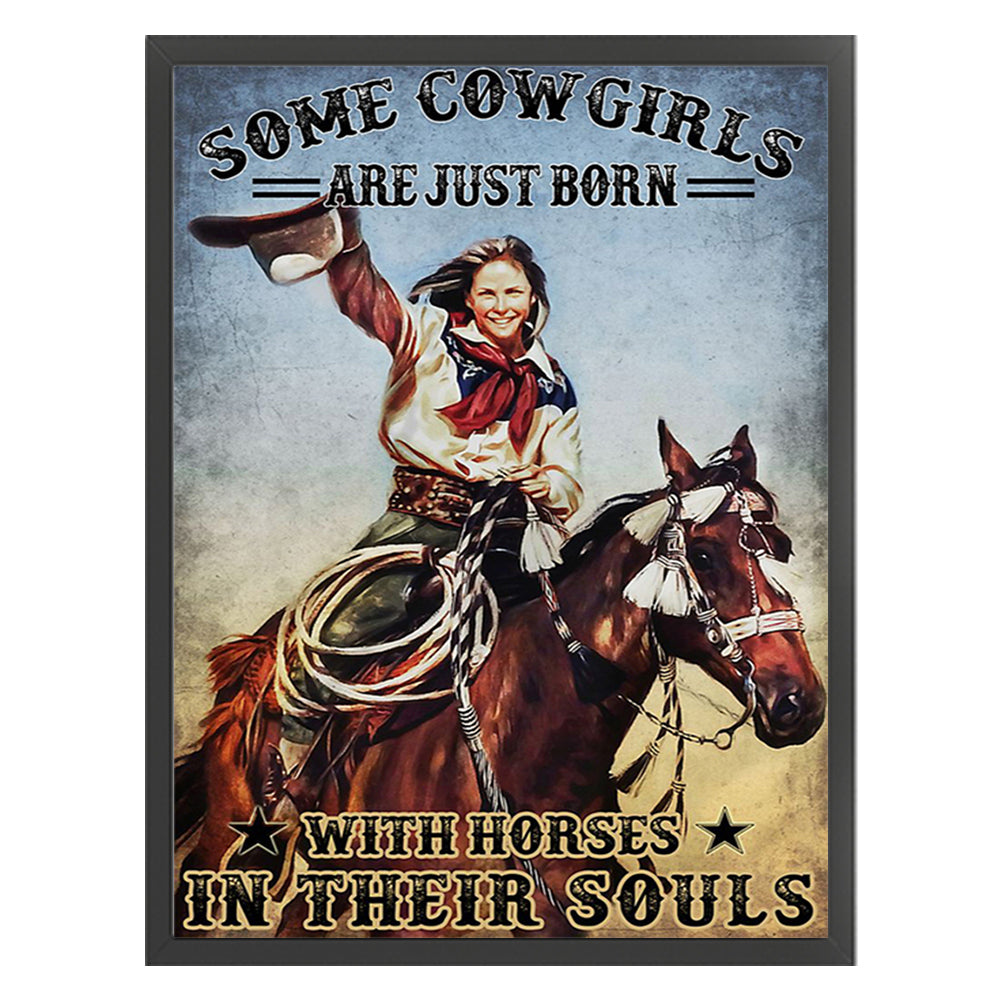 Western Cowgirl - 11CT Stamped Cross Stitch 40*55CM