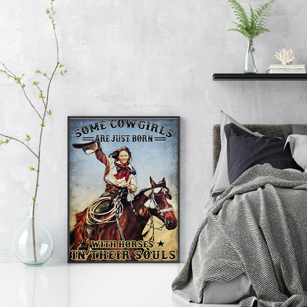 Western Cowgirl - 11CT Stamped Cross Stitch 40*55CM