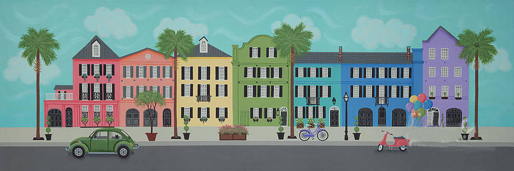 Rainbow Row Print - Full Round 30*70CM