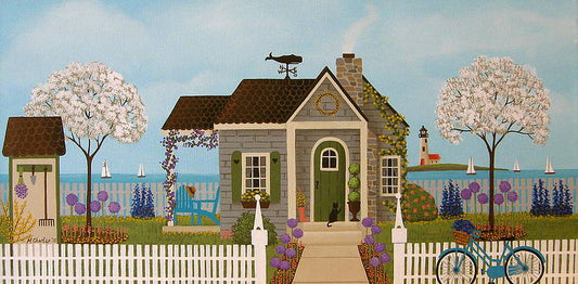 Cottage by the Sea Print - Full Round 40*50CM