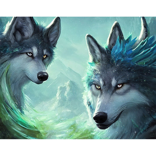 Wolf - Full Round Drill Diamond Painting 30*40CM