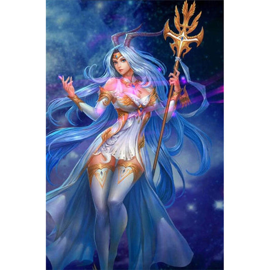 Constellation Zodiac Girl - Full Round Drill Diamond Painting 30*40CM