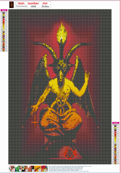 Horror Satan - Full Round Drill Diamond Painting 35*50CM